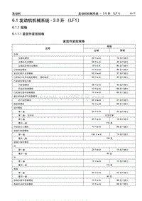 2010年通用林荫大道维修手册6.1 发动机机械系统- 3.0升（LF1）