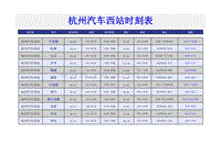 杭州汽车西站时刻表-杭州汽车西站时刻表