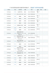 广州天河客运站的长途汽车时刻表