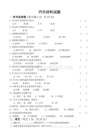 汽车材料