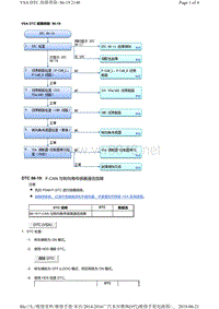 2016年广汽本田九代雅阁故障代码VSA DTC 故障排除 86-19