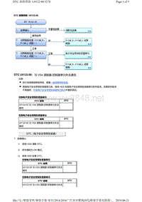 2016年广汽本田九代雅阁故障代码U0122-00