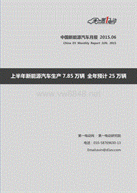 XXXX年6月新能源汽车行业月报