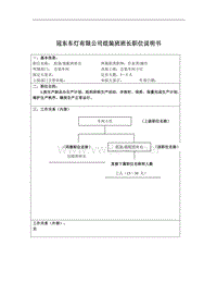 冠东车灯有限公司组装班班长职位说明书