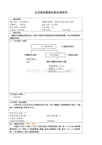 某大型汽车零部件公司供应部部长职位说明书