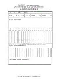 公司用车使用日报表