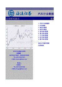 海通证券-汽车行业1月数据库-110117