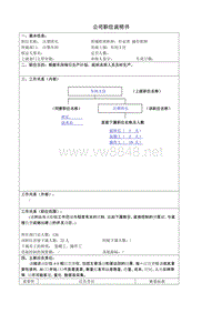 某大型汽车零部件公司注塑班长职位说明书