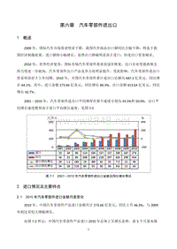 XXXX年汽车零部件进出口数据