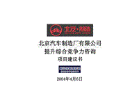 北京汽车制造厂有限公司提升综合竞争力咨询项目建议书