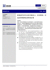 新能源汽车行业系列报告三：杉杉股份，打造世界级锂电材料供应商