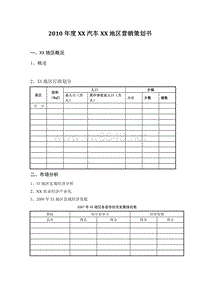 XXXX年XX汽车XX地区营销策划1