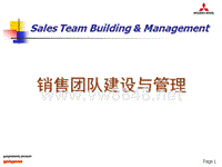 《销售团队建设与管理》三菱汽车培训(78页)