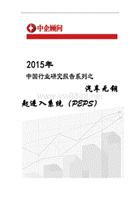 中国汽车无钥匙进入系统(PEPS)市场监测及发展策略咨