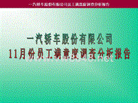 一汽轿车股份有限公司员工满意度调查分析报告