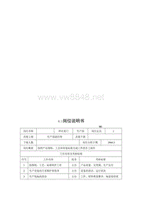 电力集团某大型配件配套企业车工岗位说明书