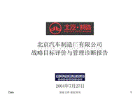 北京汽车制造厂有限公司战略规划实施及管理提升项目－战略目标评