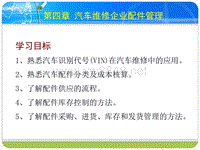 技术负责人从业第四章_汽车维修企业配件管理