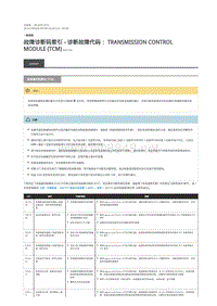 2019年路虎星脉故障代码DTC指引 变速器控制模块 (TCM)