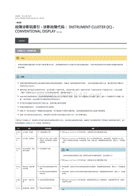 2019年路虎星脉故障代码DTC指引 仪表盘 (IC) - 传统显示屏