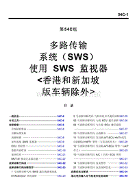 2004三菱格兰迪GRANDIS多路传输系统（SWS）使用 SWS 监视器香港和新加坡版车辆除外除外维修手册