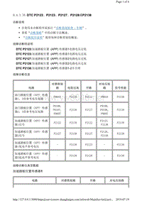 2014年别克君越故障代码发动机DTC P2122、P2123、P2127、P2128或P2138（2.4升LAF,LUK）