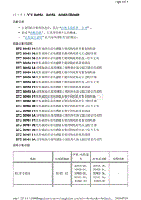 2014年别克君越故障代码DTC B0958、B0959、B0960或B0961