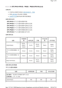 2015年别克英朗故障代码发动机DTC P0121-P0123、P0222、P0223或P2135 (LLU)