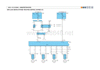 2010北京现代索纳塔名驭(EF)G 2.0 DOHC防抱死制动系统原厂电路图