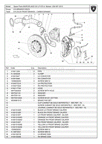 2010兰博基尼蝙蝠FRONT BRAKES CERAMIC配件目录维修手册