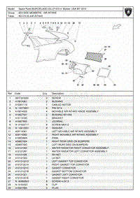 2010兰博基尼蝙蝠AIR INTAKE配件目录维修手册