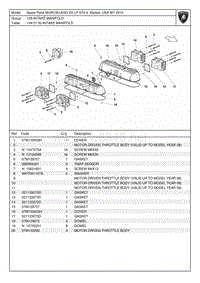 2010兰博基尼蝙蝠INTAKE MANIFOLD配件目录维修手册