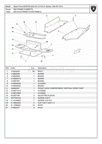 2010兰博基尼蝙蝠FRAME FLOOR PANELS配件目录维修手册