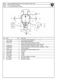 2010兰博基尼蝙蝠ELECTRICAL SYSTEM III配件目录维修手册