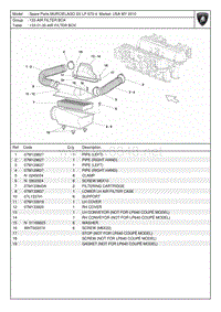 2010兰博基尼蝙蝠AIR FILTER BOX配件目录维修手册