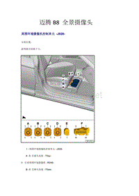 迈腾B8 全景摄像头