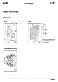 Audi A4 Telephone with voice control 2001