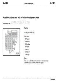 Audi A4 Heated front and rear seats 2001