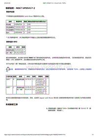 2017年路虎揽运技术公告 UPS5417-2 - 燃油箱问题