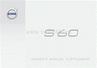 2018年沃尔沃 S60用户手册增补
