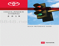 丰田2019 Highlander HV快速参考指南_EN