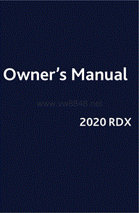 2020年讴歌RDX用户手册_EN