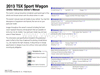 2013年讴歌 TSX Sport Wagon车主手册_EN