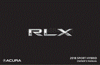 2018年讴歌RLX Sport Hybrid车主手册_EN