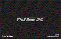 2018年讴歌NSX用户手册_EN