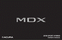 2018年讴歌MDX Sport Hybrid车主手册_EN