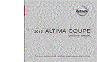 2013年日产汽车ALTIMA COUPE用户手册