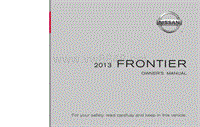 2013年日产汽车FRONTIER用户手册