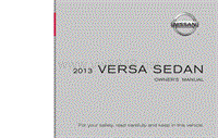 2013年日产VERSA SEDAN用户手册