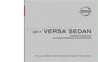 2017年日产VERSA SEDAN用户手册